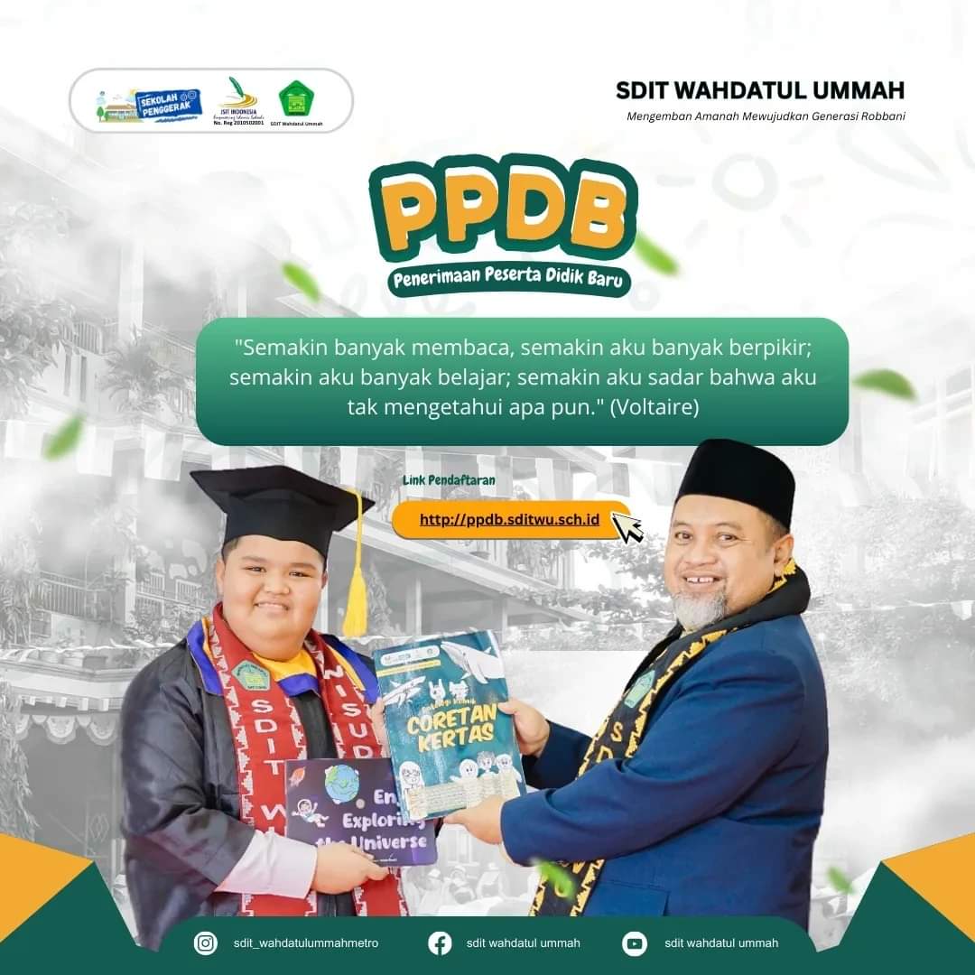You are currently viewing Pendaftaran SDIT Wahdatul Ummah Gelombang Ke-2 Kembali Dibuka! Jangan Lewatkan Kesempatan Mengenyam Pendidikan Berkualitas di SDIT WU