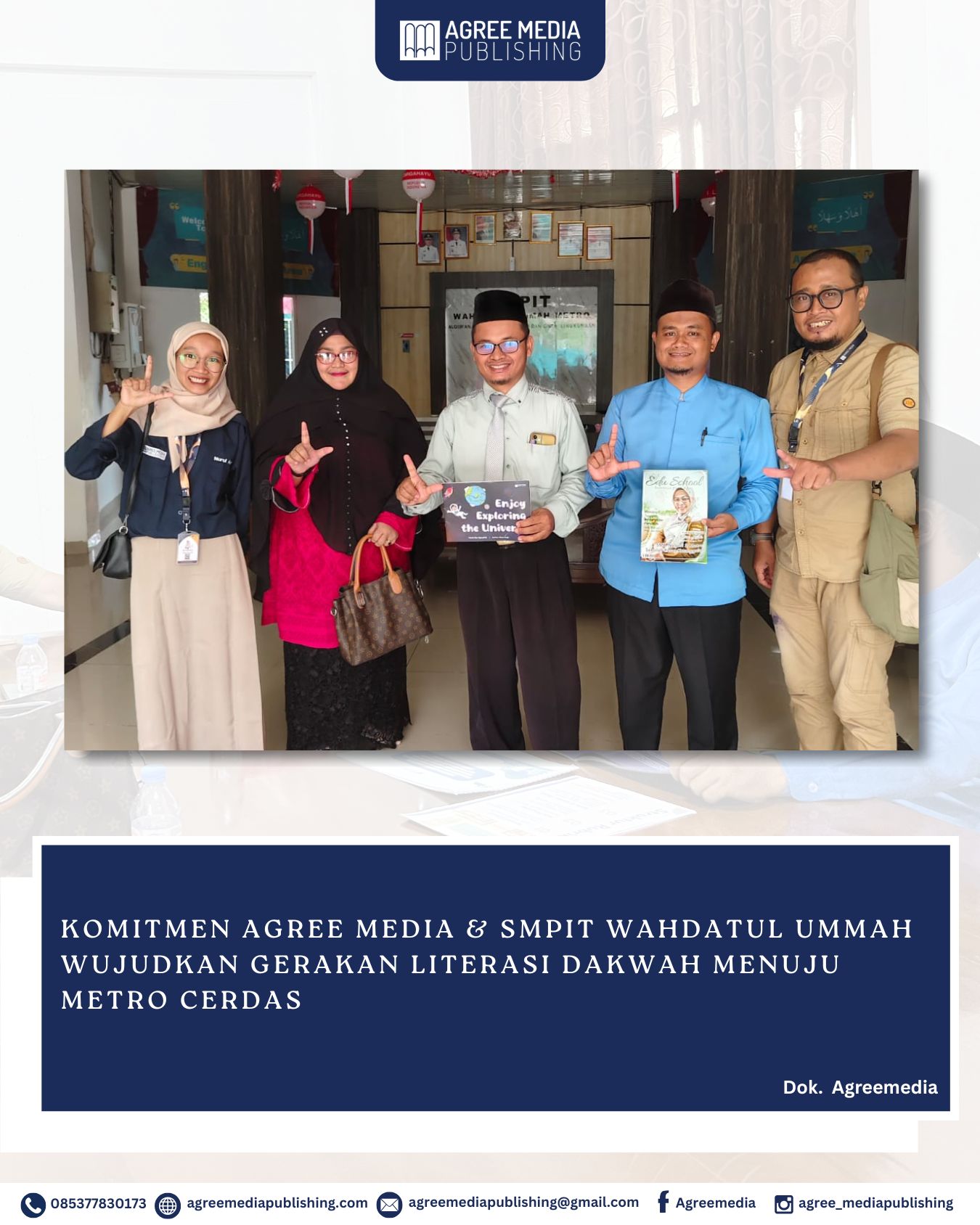 You are currently viewing Komitmen Agree Media & SMPIT Wahdatul Ummah Wujudkan Gerakan Literasi Dakwah Menuju Metro Cerdas