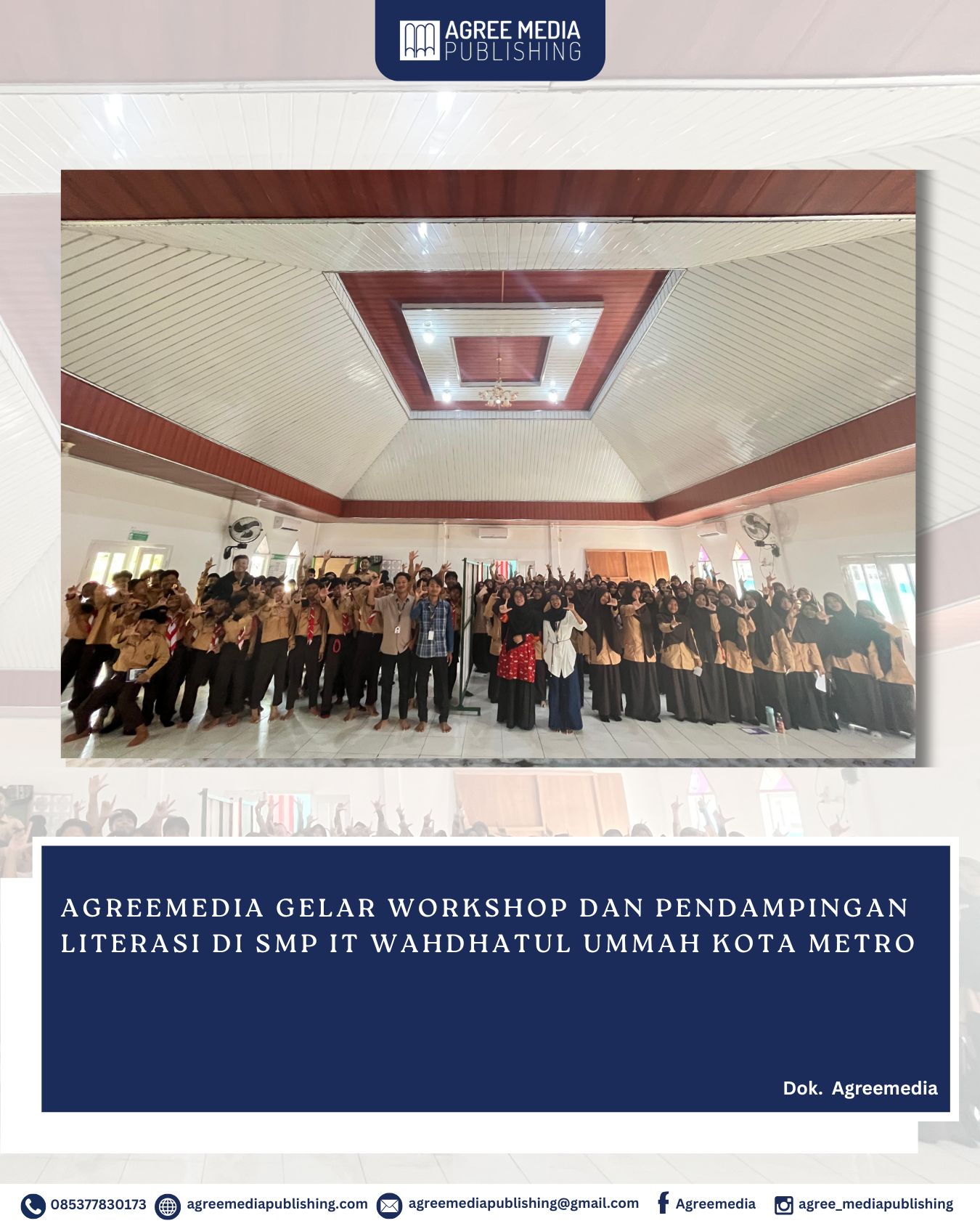 You are currently viewing Agreemedia Gelar Workshop dan Pendampingan Literasi di SMP IT Wahdhatul Ummah Kota Metro