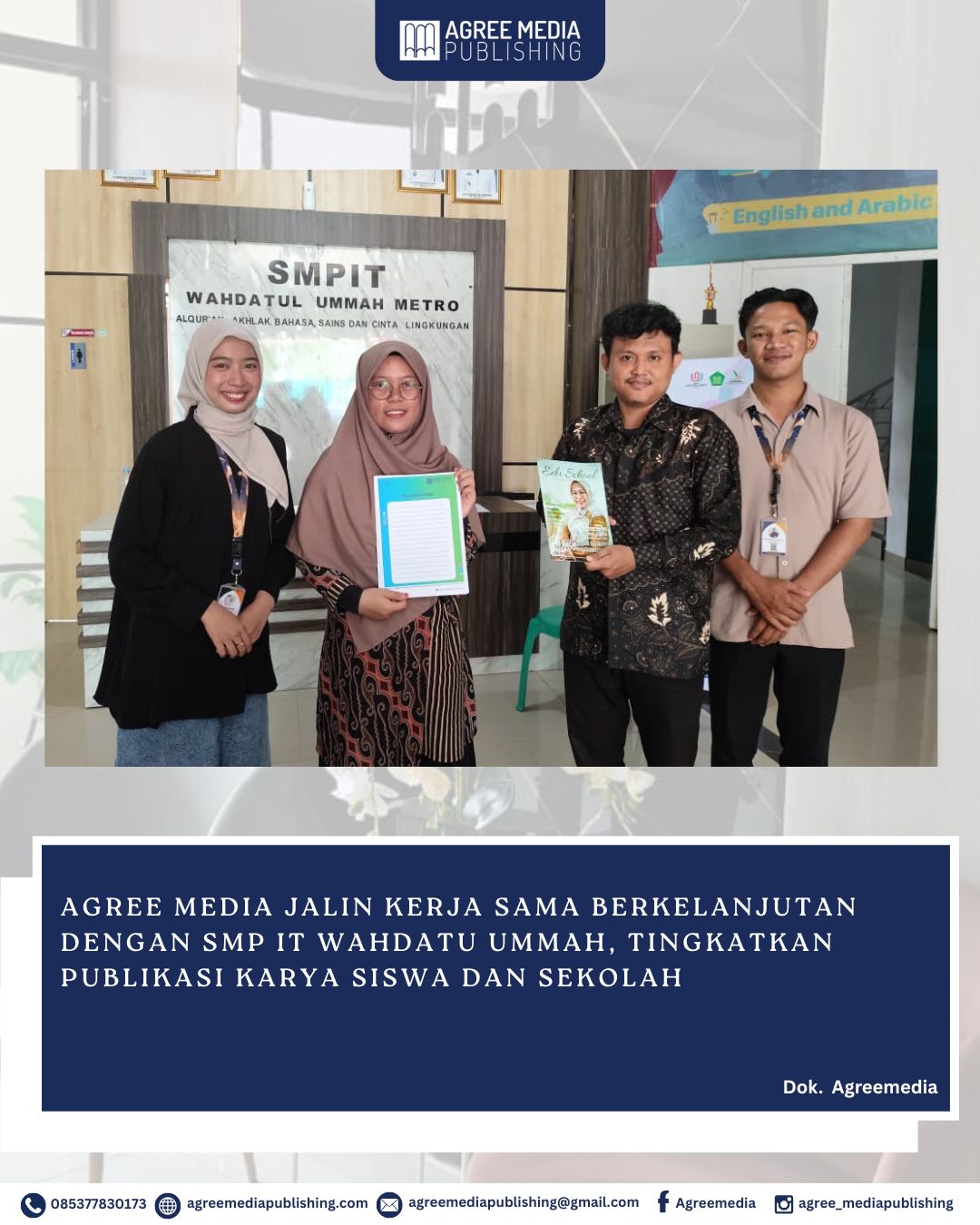 You are currently viewing Agree Media Jalin Kerja Sama Berkelanjutan dengan SMP IT Wahdatu Ummah, Tingkatkan Publikasi Karya Siswa dan Sekolah