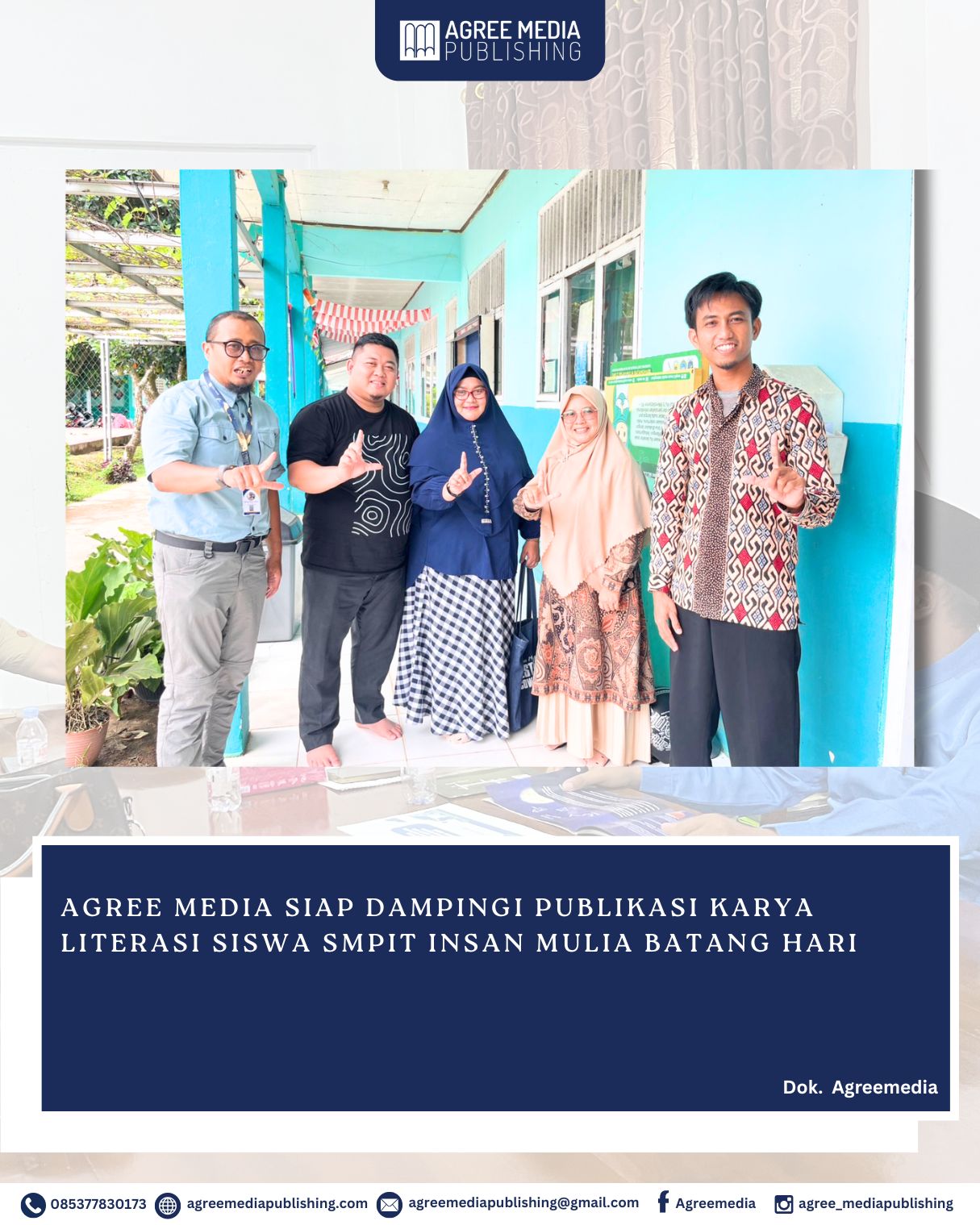 You are currently viewing Agree Media Siap Dampingi Publikasi Karya Literasi Siswa SMPIT Insan Mulia Batang Hari