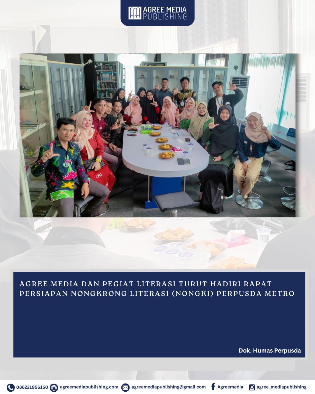You are currently viewing AGREE MEDIA DAN PEGIAT LITERASI TURUT HADIRI RAPAT PERSIAPAN NONGKRONG LITERASI (NONGKI) PERPUSDA METRO