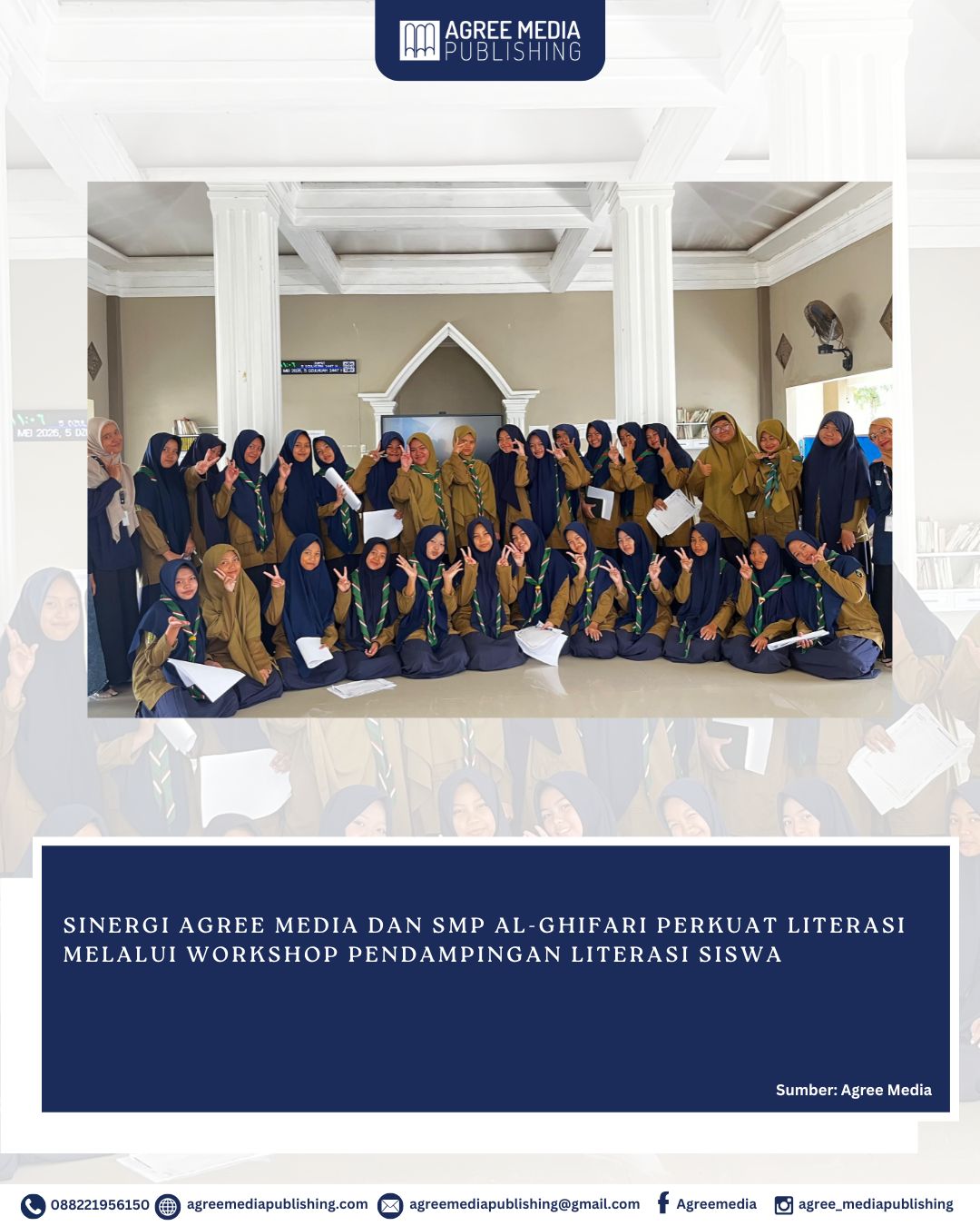 You are currently viewing Sinergi Agree Media dan SMP Al-Ghifari Perkuat Literasi Melalui  Workshop Pendampingan Literasi Siswa