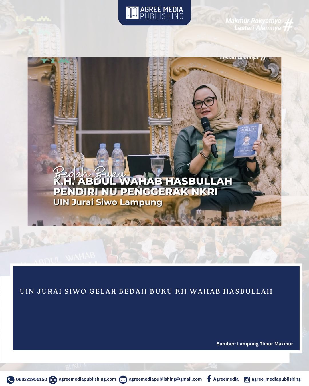 You are currently viewing UIN JURAI SIWO GELAR BEDAH BUKU KH WAHAB HASBULLAH