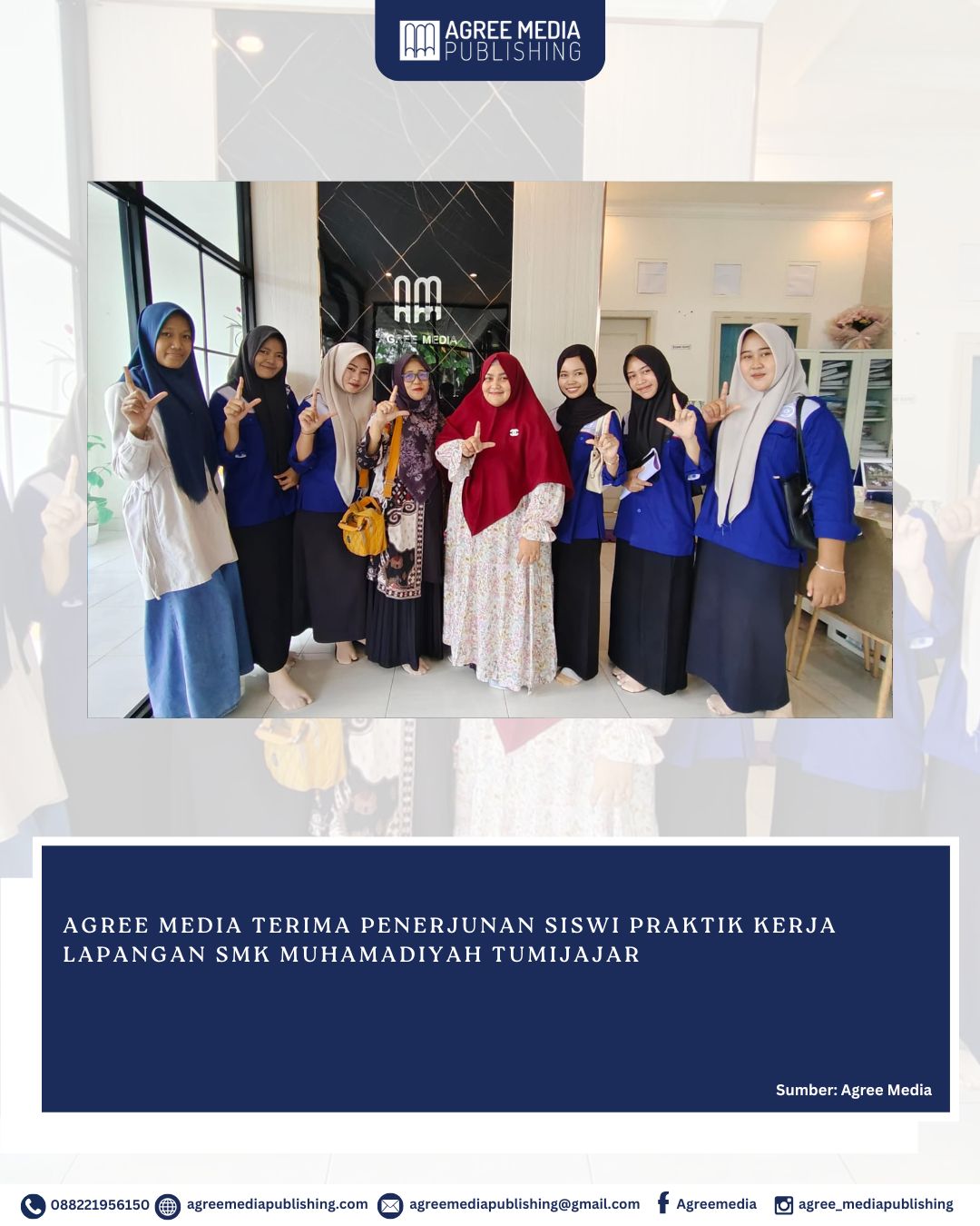 You are currently viewing Agree Media Terima Penerjunan Siswi Praktik Kerja Lapangan SMK Muhamadiyah Tumijajar