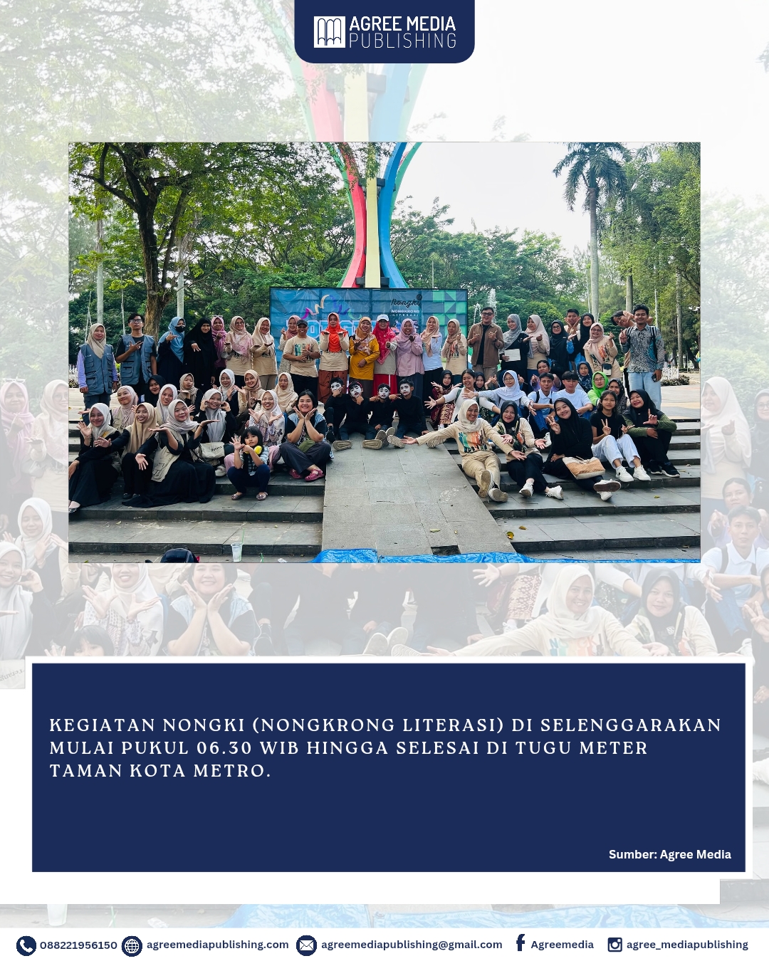 You are currently viewing NONGKI (Nongkrong Literasi) di selenggarakan di Tugu Meter Taman Kota Metro.