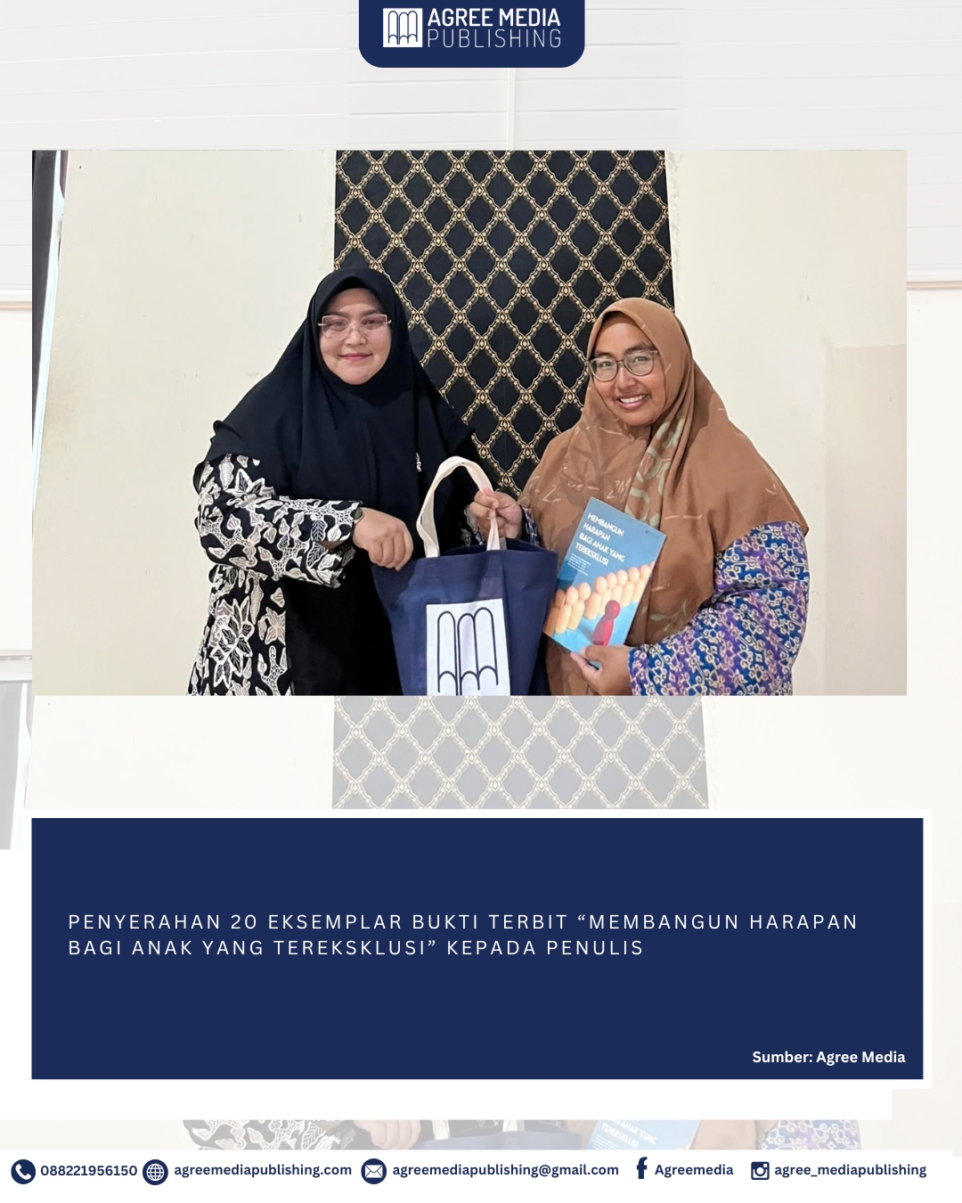 Read more about the article Penyerahan 20 Eksemplar Bukti Terbit “Membangun Harapan Bagi Anak Yang Tereksklusi” Kepada Penulis