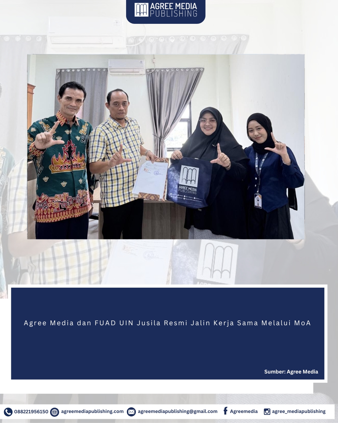Read more about the article Agree Media dan FUAD UIN Jusila Resmi Jalin Kerja Sama Melalui MoA