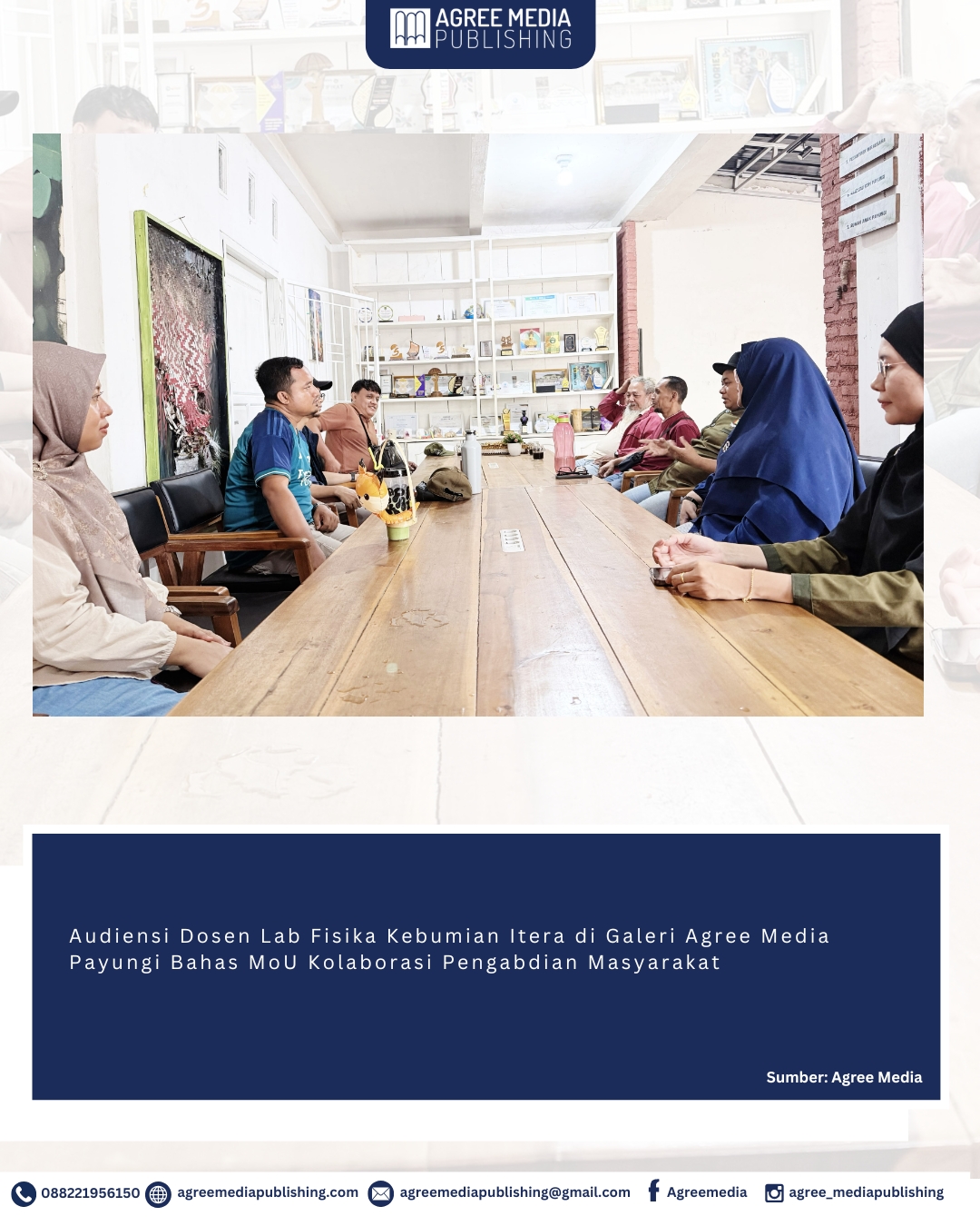 Read more about the article Audiensi Dosen Lab Fisika Kebumian Itera di Galeri Agree Media Payungi Bahas MoU Kolaborasi Pengabdian Masyarakat